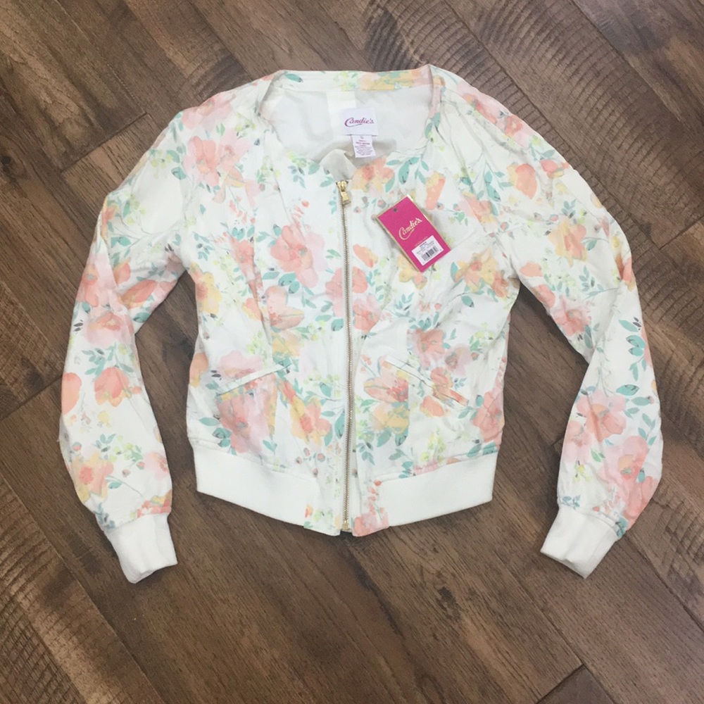 Floral zip up jacket